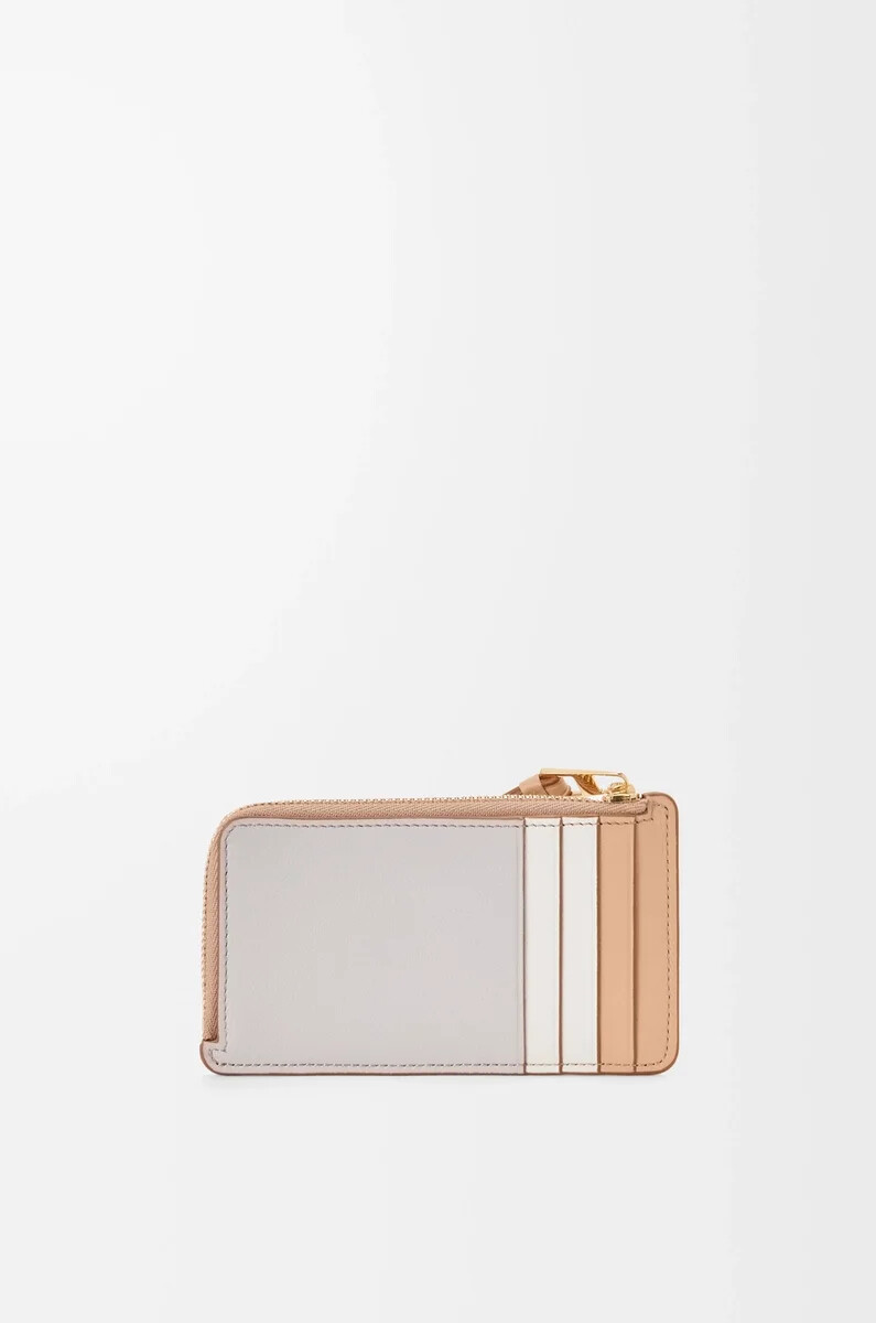 porte-cartes puzzle en cuir de veau classique ghostsilky beige