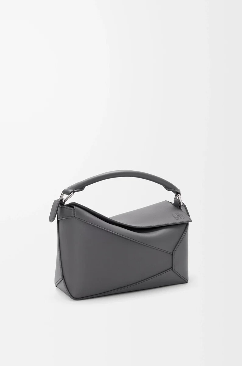 petit sac puzzle edge en cuir de veau classique couleur ardoise