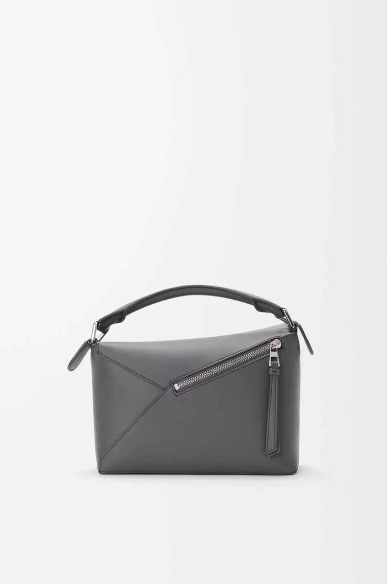 petit sac puzzle edge en cuir de veau classique couleur ardoise