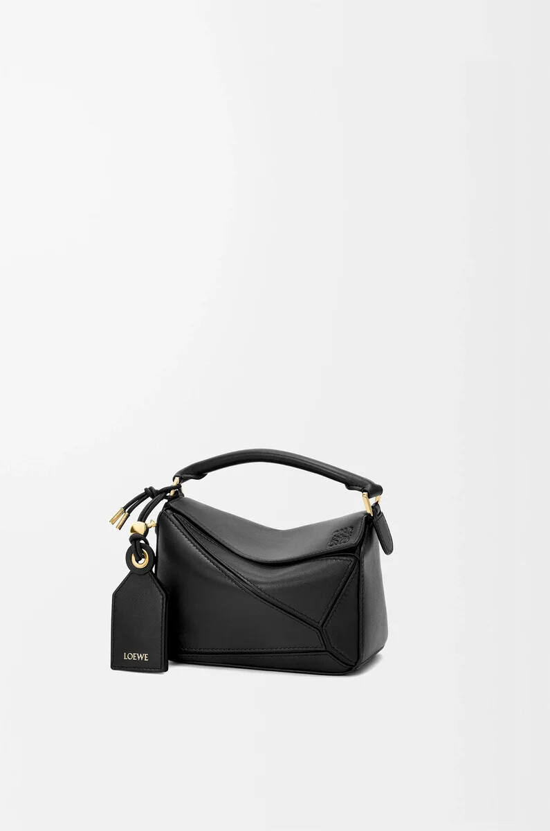 sac mini featherlight puzzle en cuir dagneau nappa noir