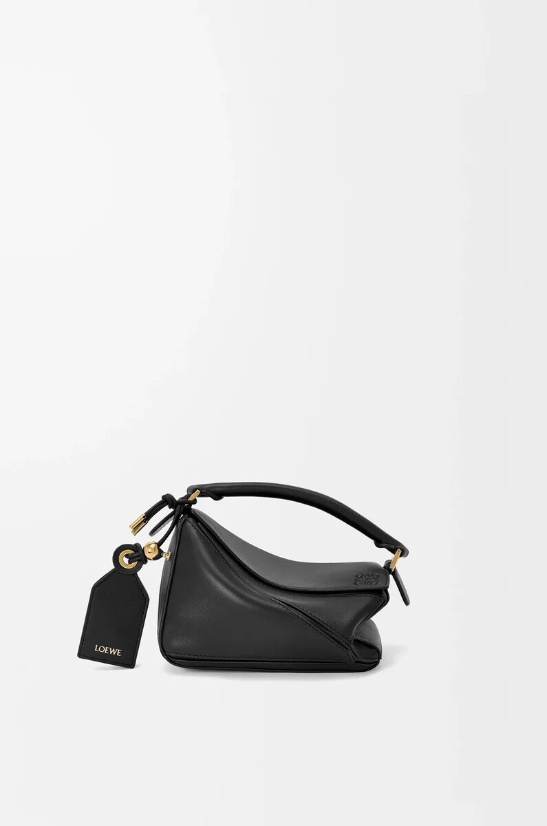 sac mini featherlight puzzle en cuir dagneau nappa noir