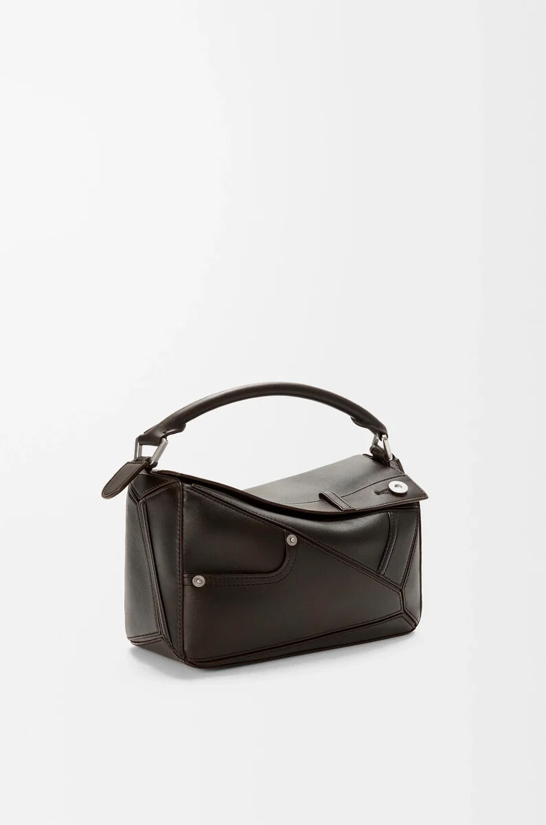 sac panta puzzle petit modèle en veau brillant marron vintage