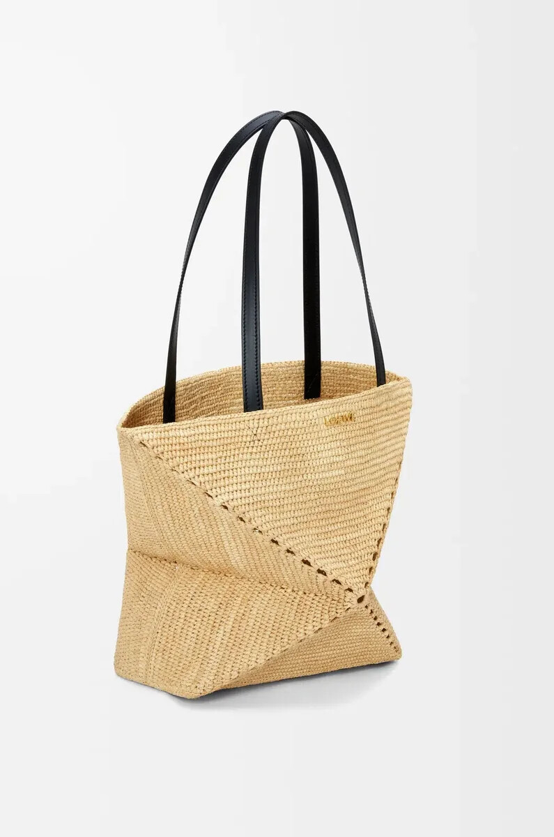 sac cabas pliable moyen en raphia naturel