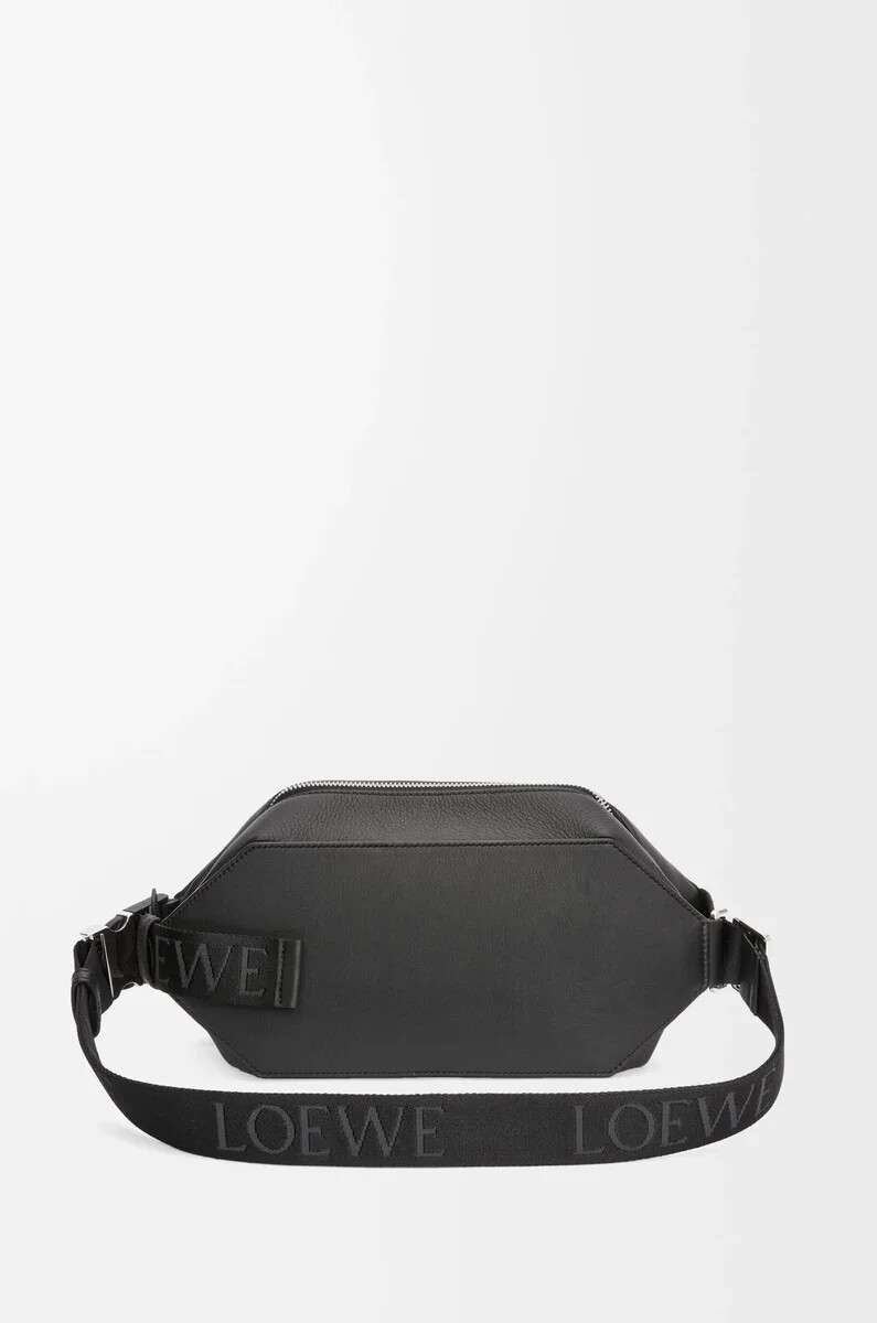 sac bandoulière convertible en cuir de veau noir classique