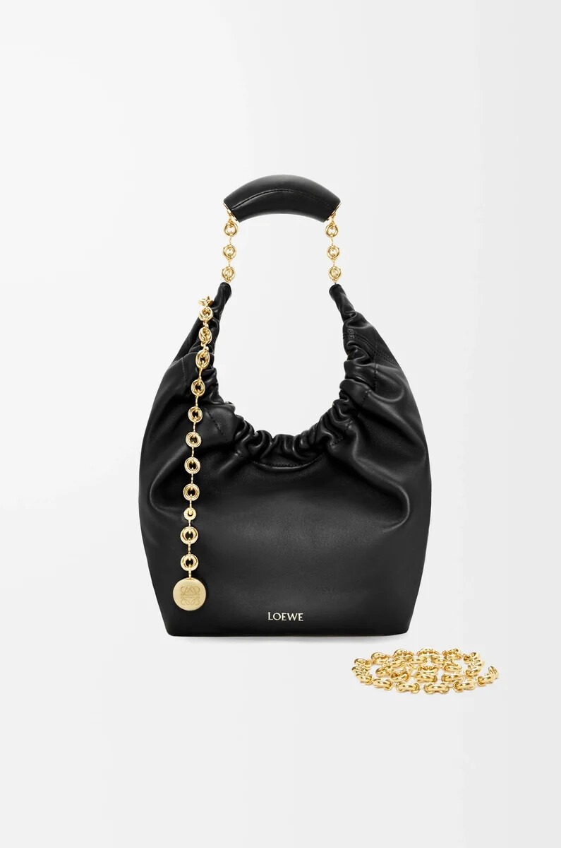 petit sac souple en cuir dagneau nappa souple noir