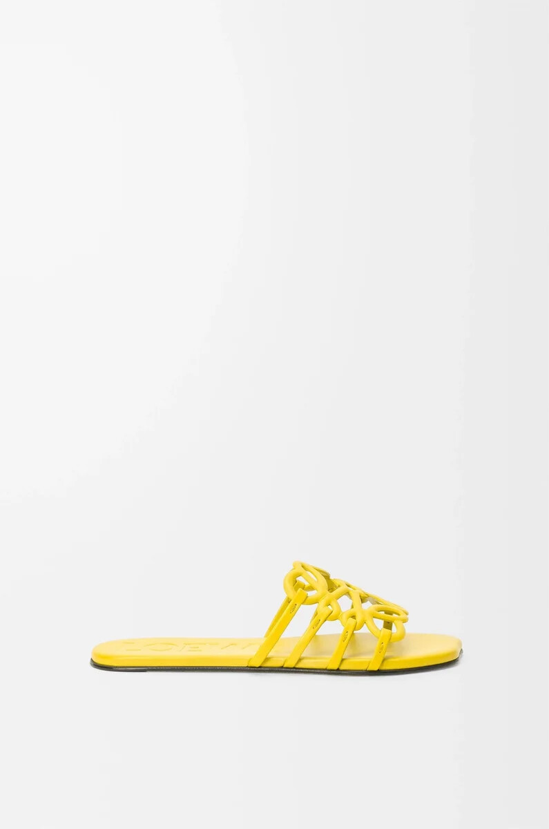 sandales petal anagram en veau souple jaune