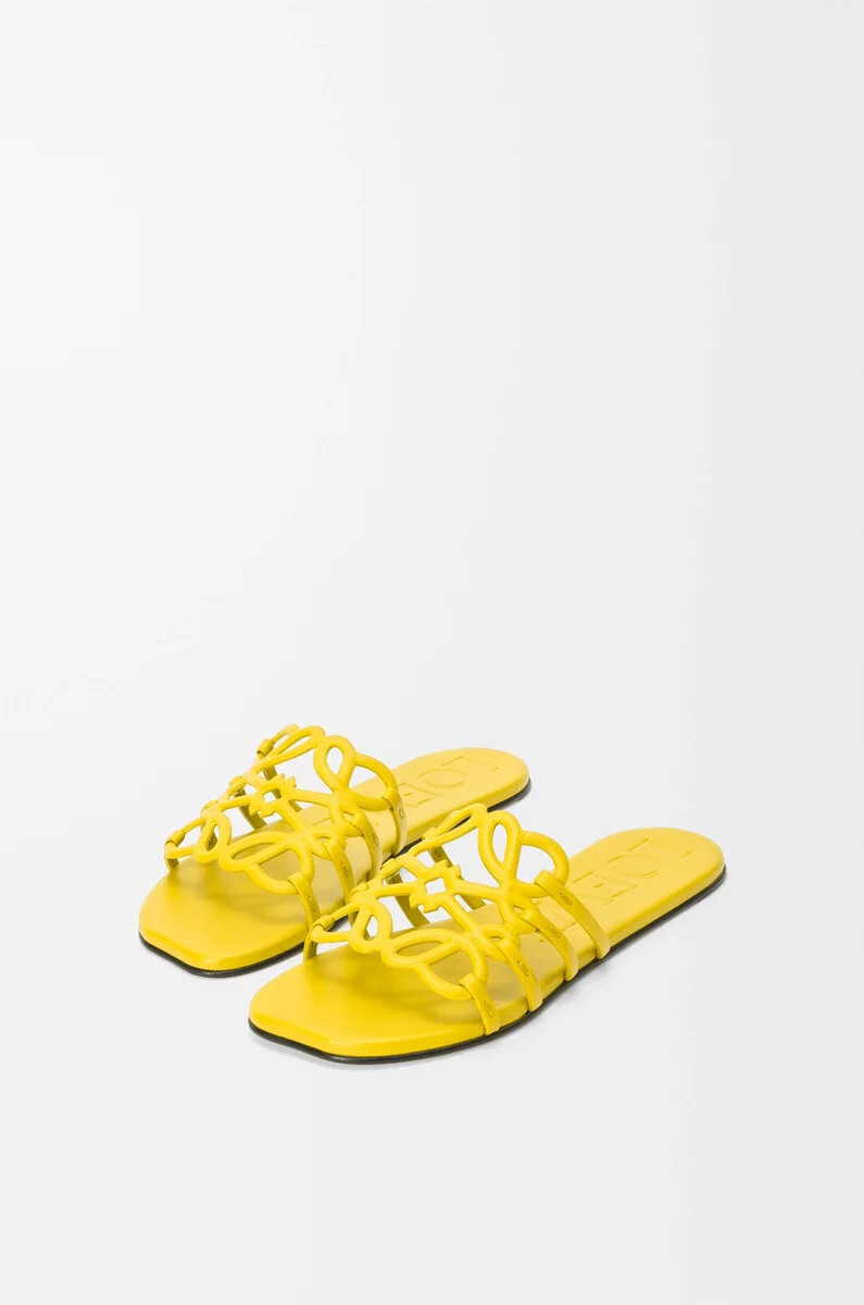 sandales petal anagram en veau souple jaune
