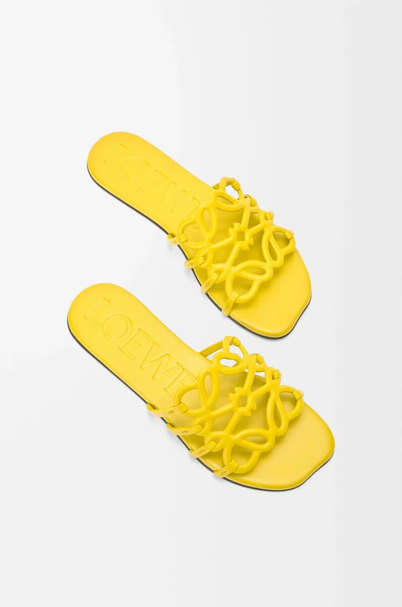 sandales petal anagram en veau souple jaune