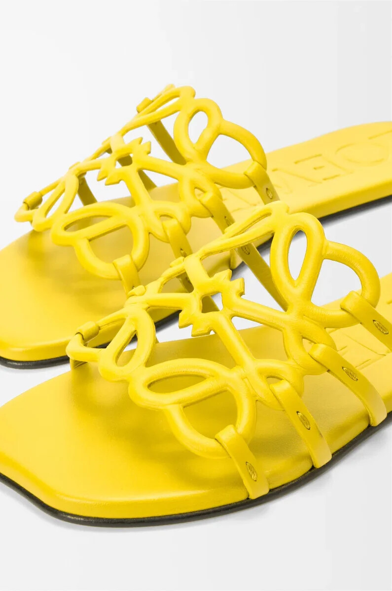 sandales petal anagram en veau souple jaune