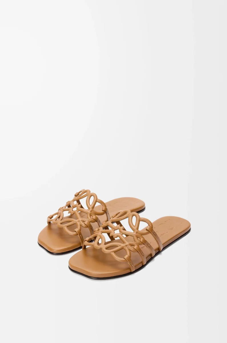 sandales petal anagram en veau souple camel