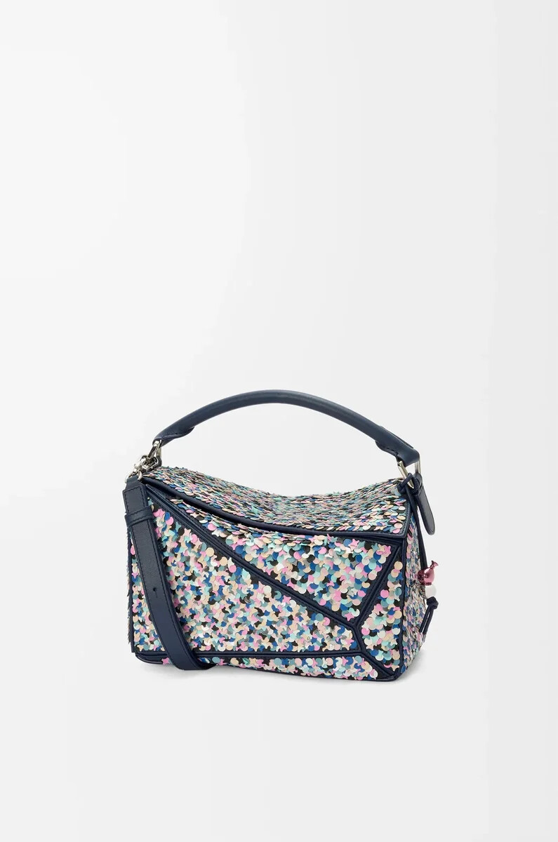 sac puzzle 10 confetti en cuir de veau classique multicolore