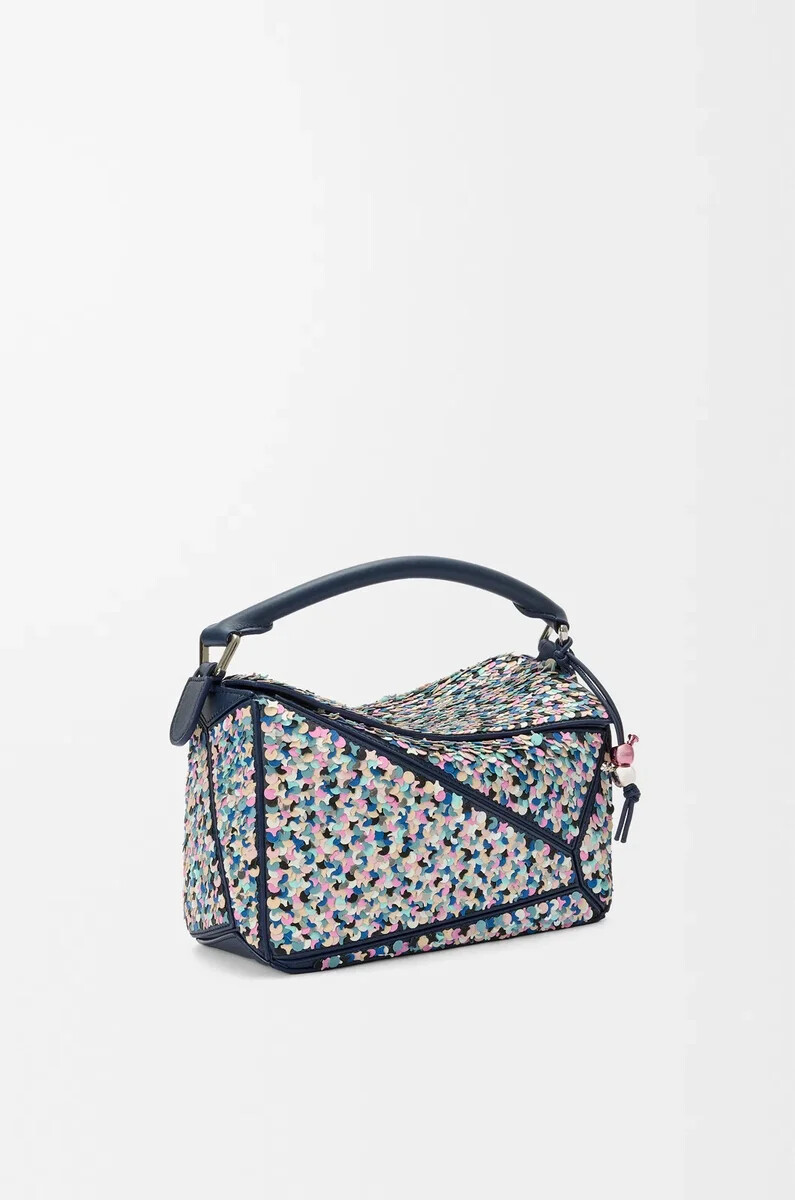 sac puzzle 10 confetti en cuir de veau classique multicolore