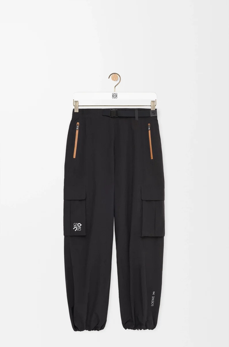 pantalon cargo en toile technique noire