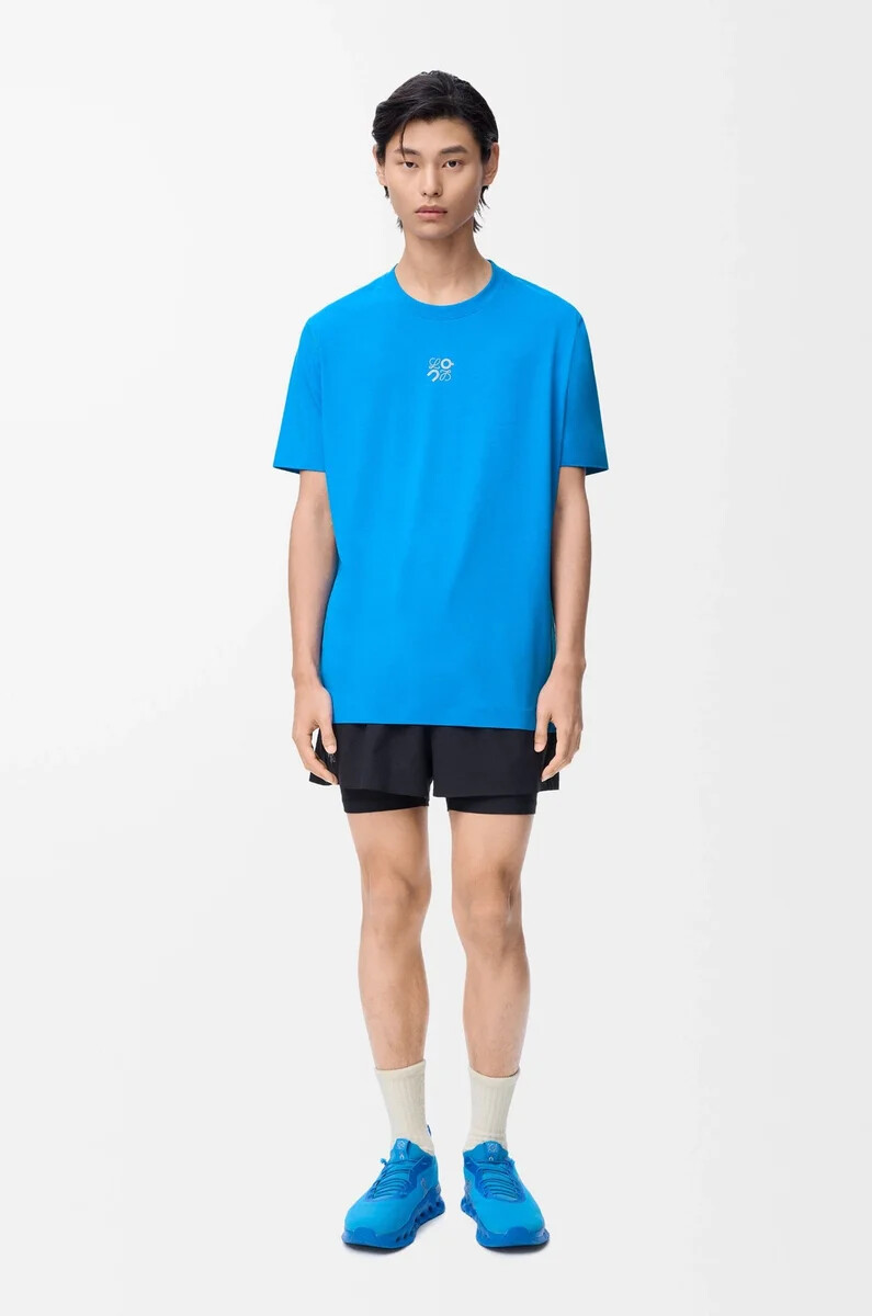 t-shirt technique bleu en jersey