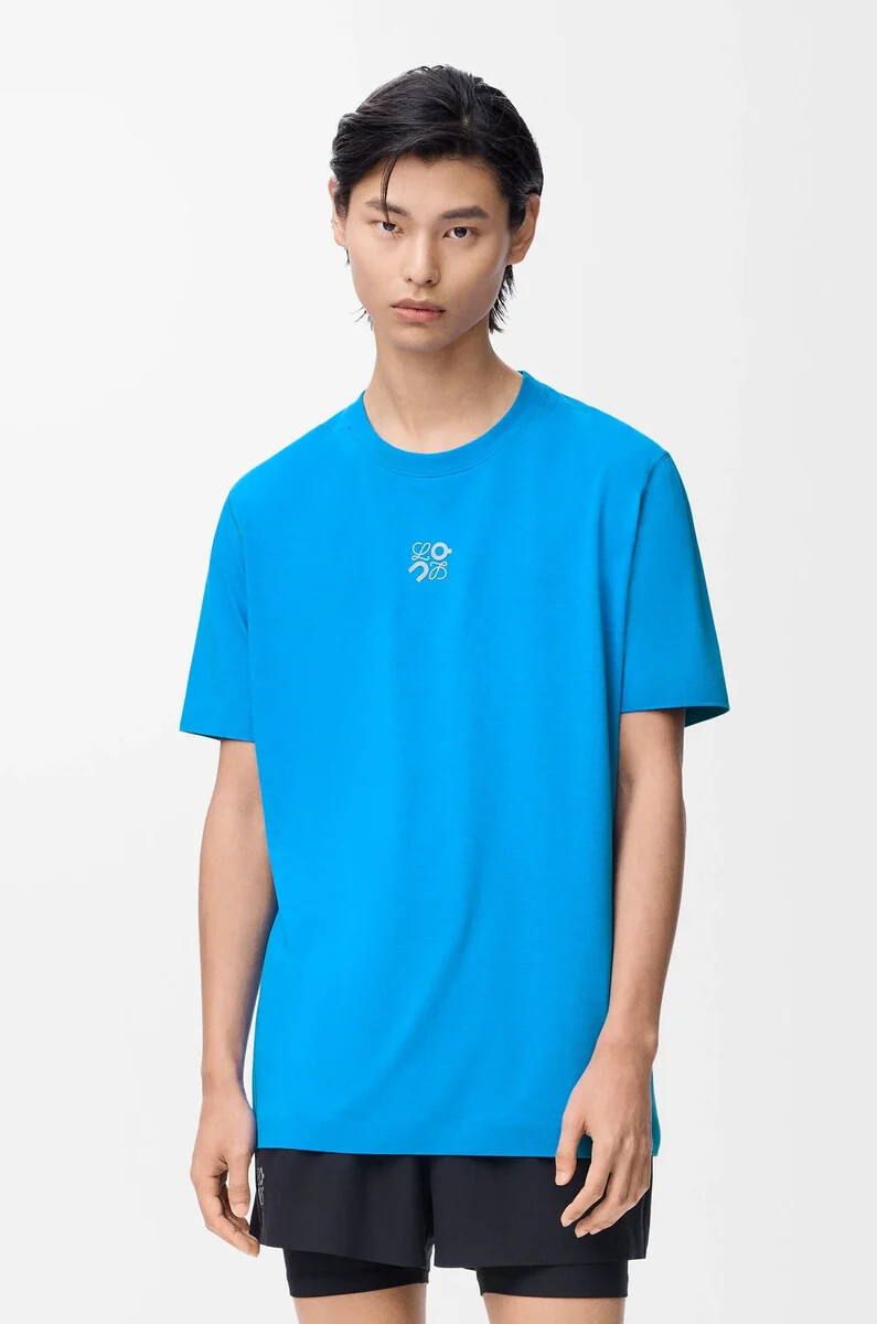 t-shirt technique bleu en jersey