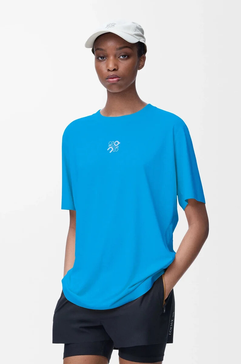 t-shirt technique bleu en jersey