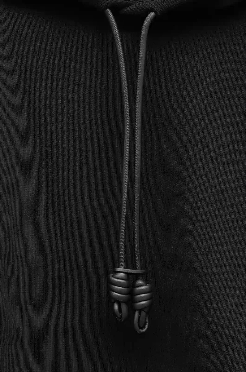 sweat à capuche coupe décontractée en coton noir