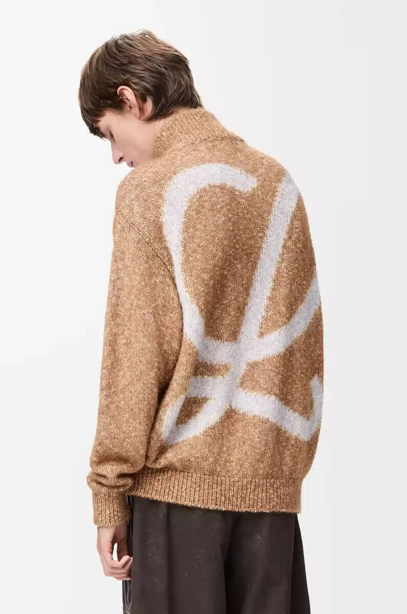 gilet zippé en coton lin et laine beige