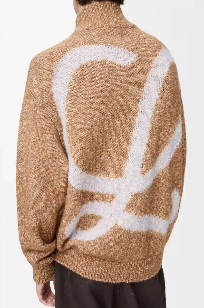 gilet zippé en coton lin et laine beige